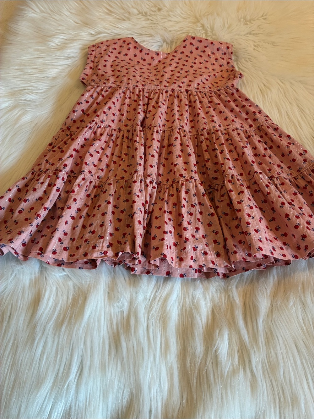 Pink Chicken Girls Tiny Roses Peachy Dress